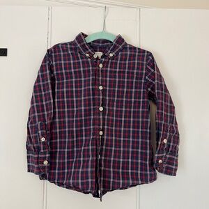 Kids Plaid Shirt - Red and Blue